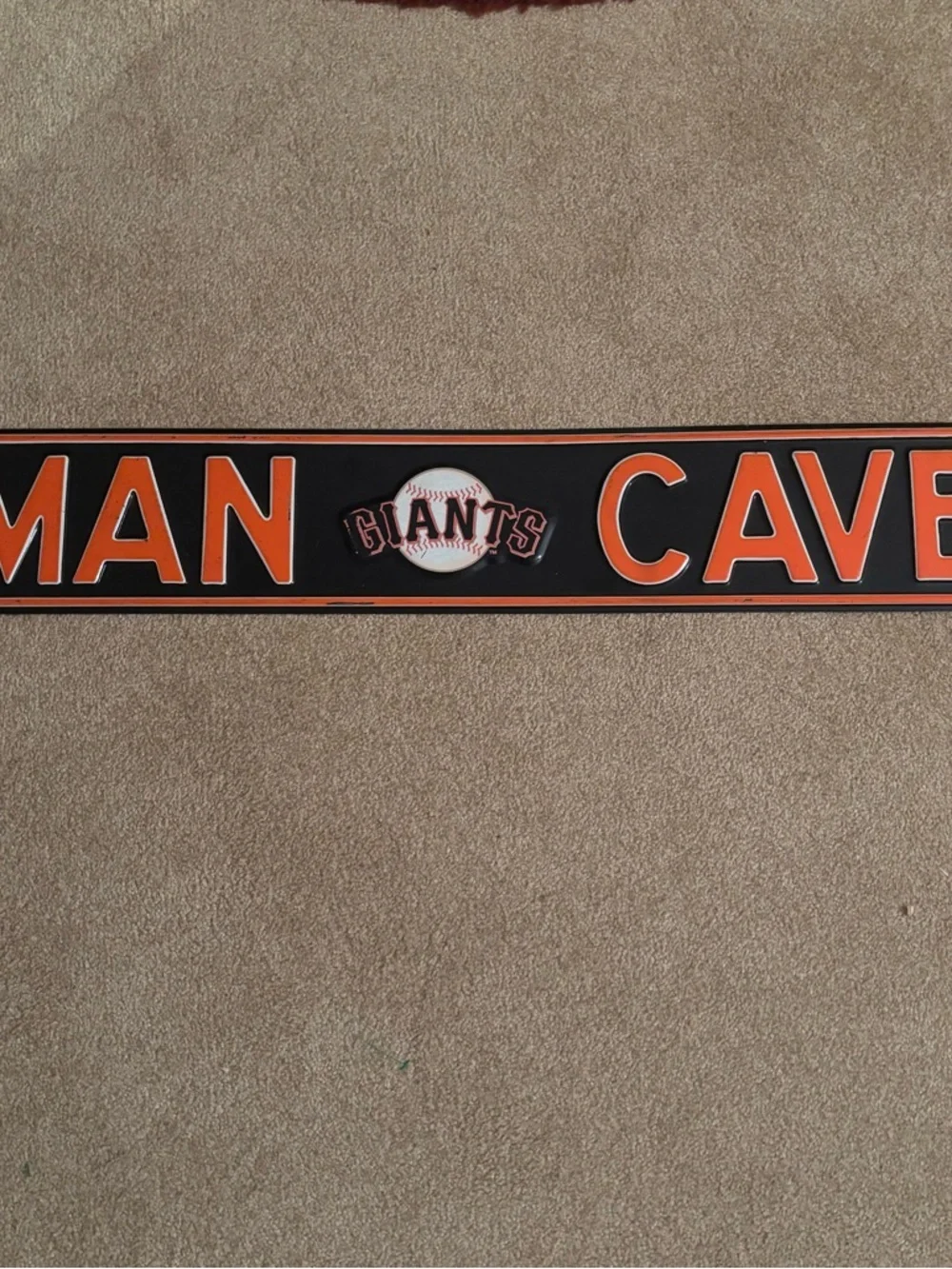 Large San Francisco Giants Man Cave Sign - Black & Orange 3 feet length